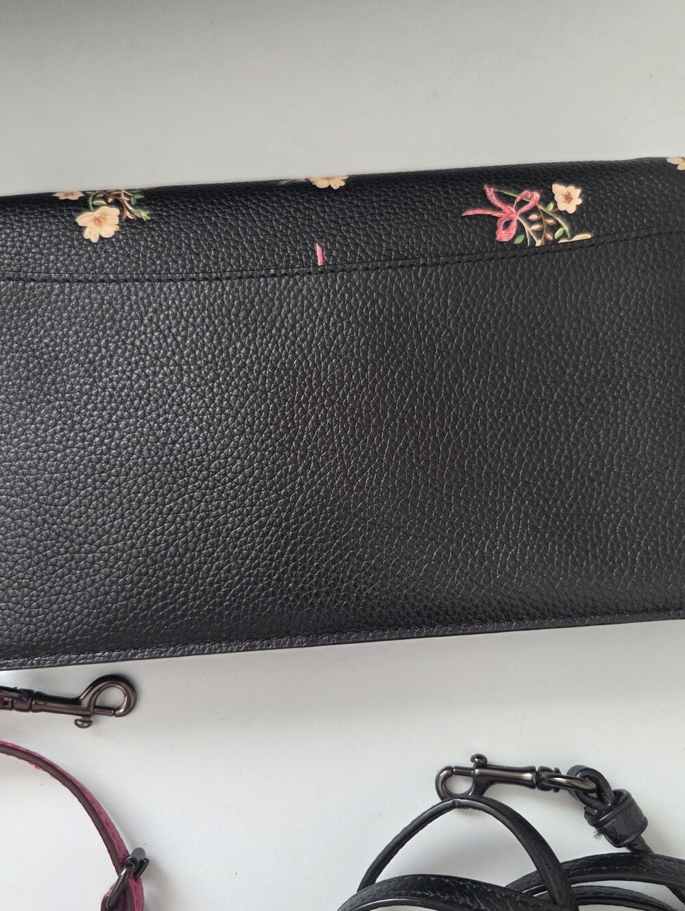 Coach Floral Print Wallet Clutch Crossbody - Picture 8 of 9